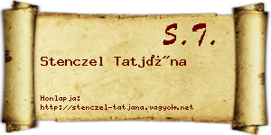 Stenczel Tatjána névjegykártya